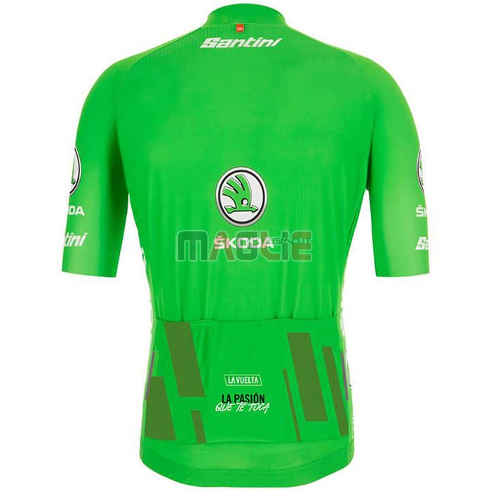 Maglia Vuelta Espana Manica Corta 2020 Verde - Clicca l'immagine per chiudere